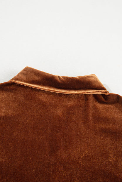 Chestnut Chest Velvet Shirt