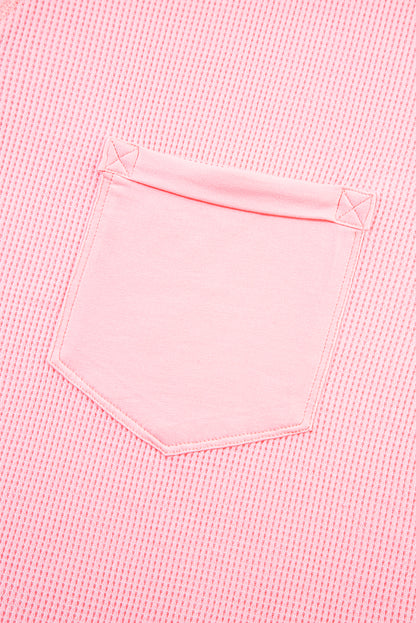 Pink Ribbed Exposed Seam Tee and Shorts Set. PSCollection