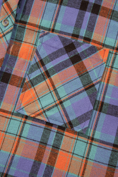 Orange Plaid  Vintage Shirt. GCollection