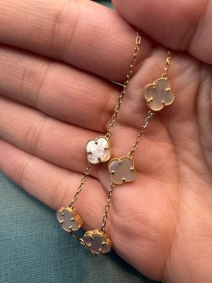 14K gold clover bracelet