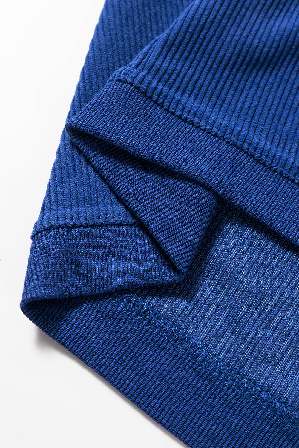 Dark Blue Ribbed Corduroy Oversized Sweatshirt. GCollection. PSCollection