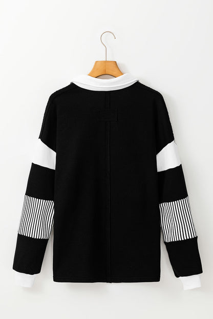 Black Striped Sweatshirt. GCollection