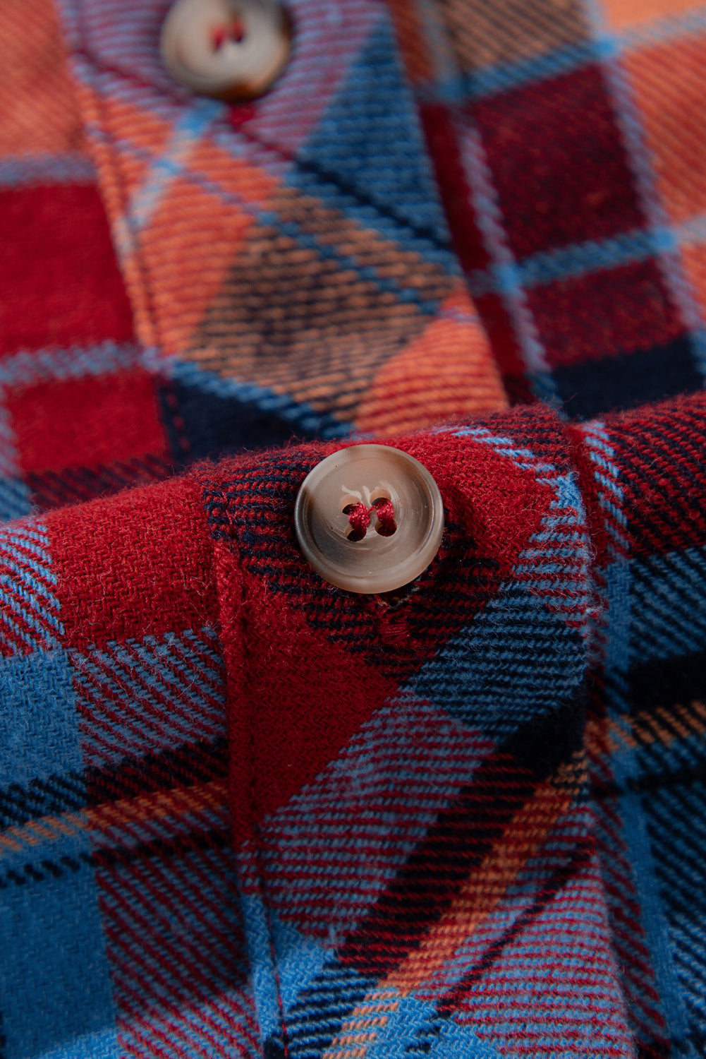 Red Plaid Print Loose Vintage Shirt. GCollection