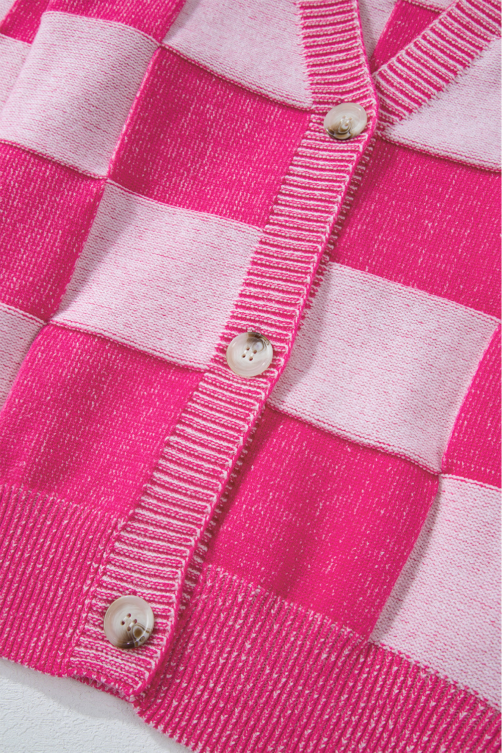 Pink Checkered Cardigan. GCollection