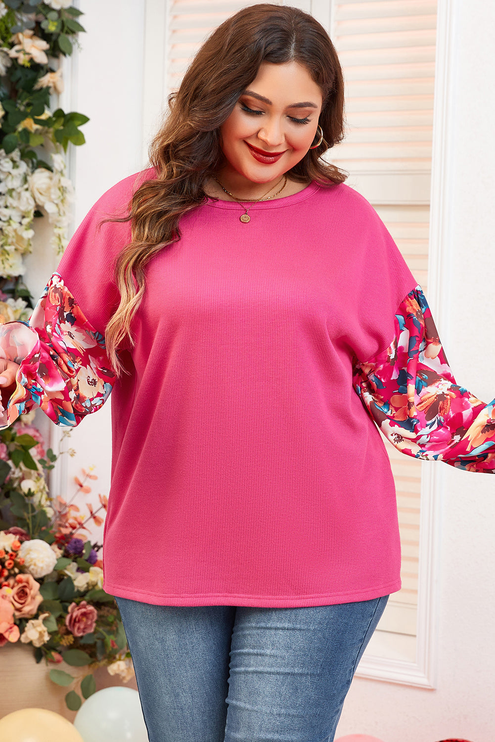 Pink and Floral Top. PSCollection