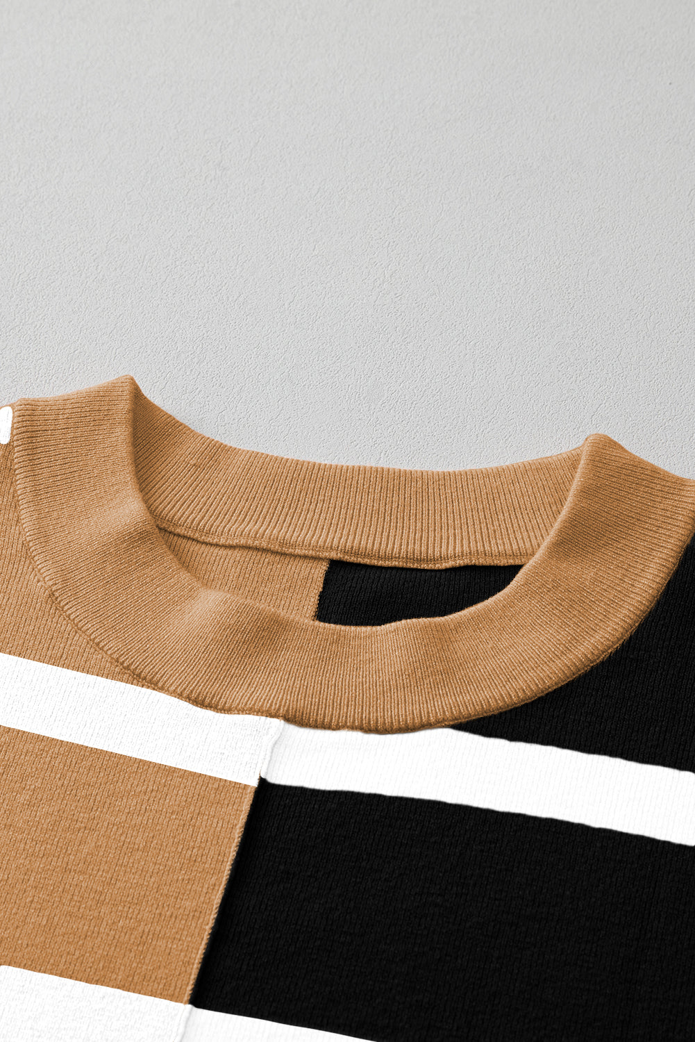 Beige Colorblock Oversized Sweater. GCollection