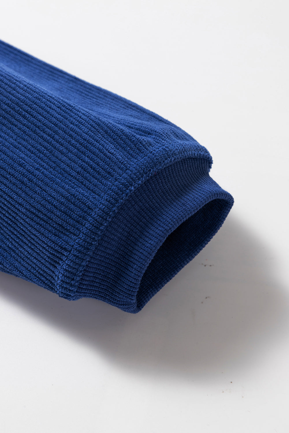 Dark Blue Ribbed Corduroy Oversized Sweatshirt. GCollection. PSCollection