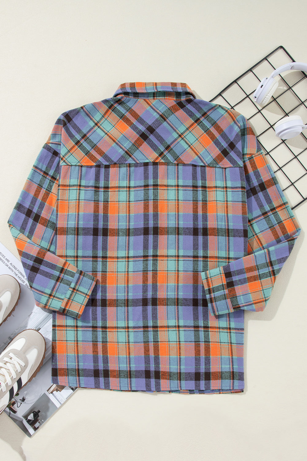 Orange Plaid  Vintage Shirt. GCollection