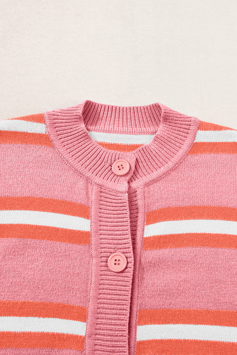 Pink Stripe Cardigan Sweater. GCollection