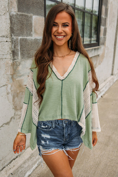 Green Exposed Seam Loose Top. GCollection