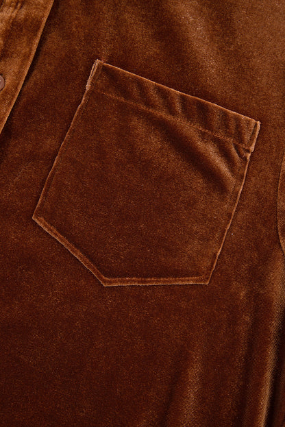 Chestnut Chest Velvet Shirt