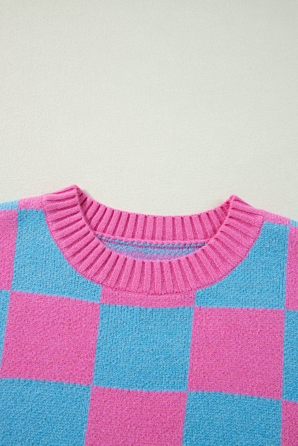 Sachet Pink Colorblock Plaid Pattern Top. GCollection