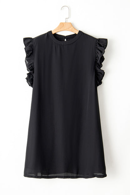 Black Ruffled Dress. PSCollection