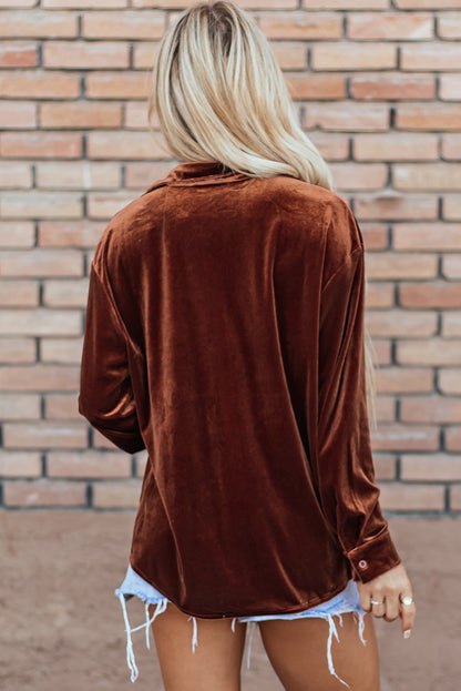 Chestnut Chest Velvet Shirt