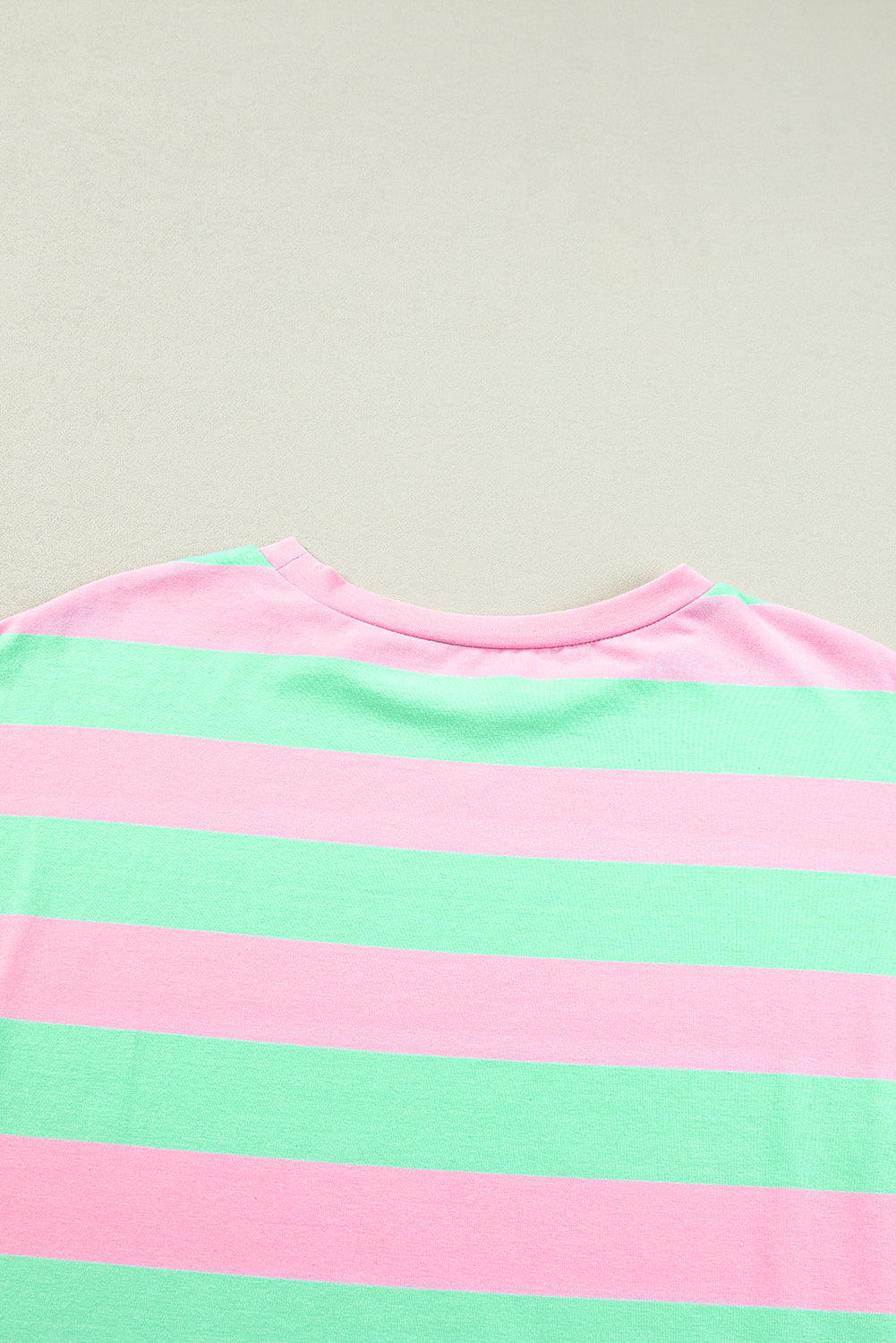 Pink Stripe Colorblock  Loose Tee. GCollection