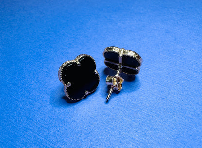 14K clover earrings