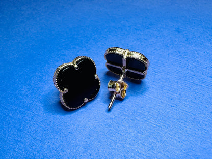 14K clover earrings