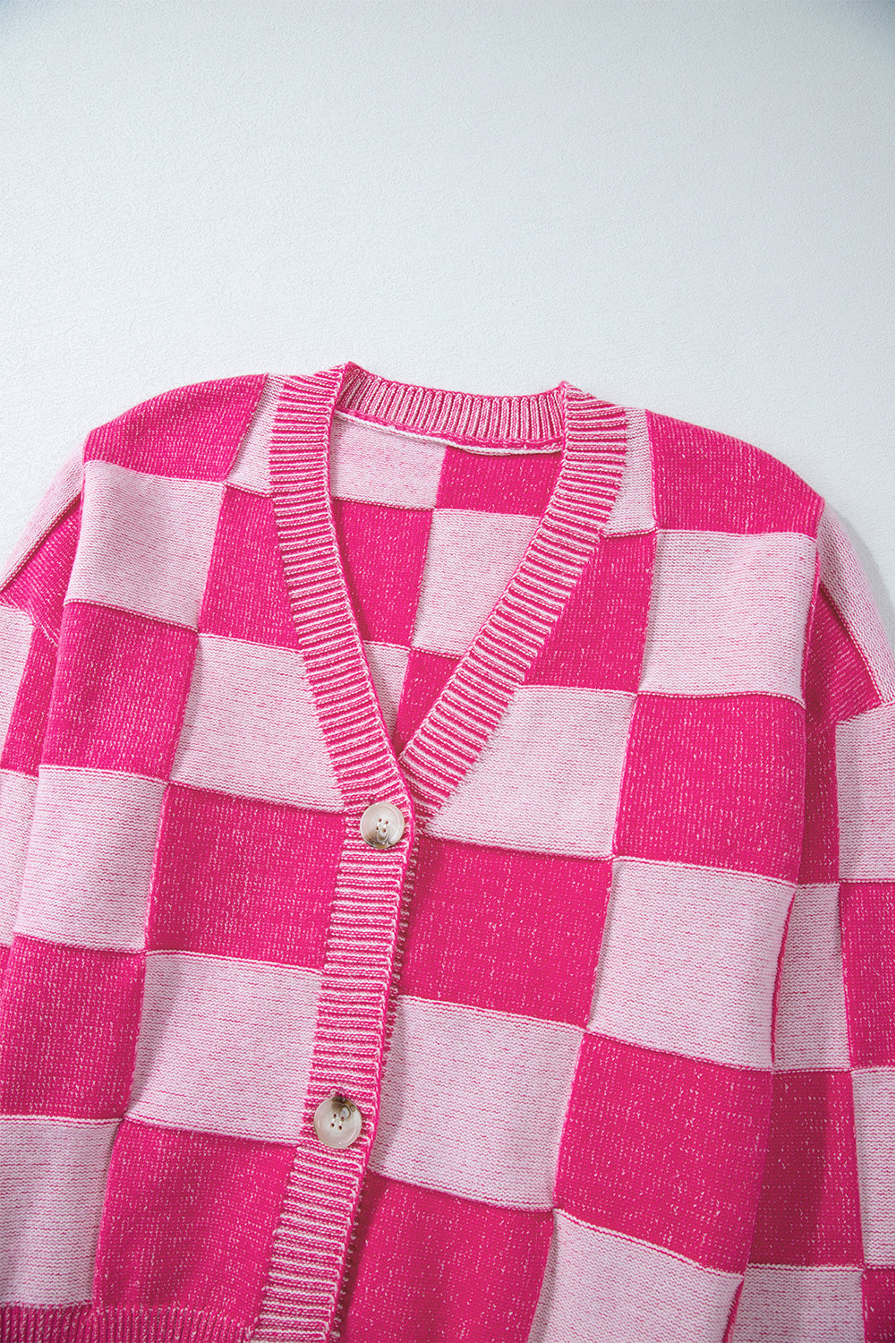 Pink Checkered Cardigan. GCollection