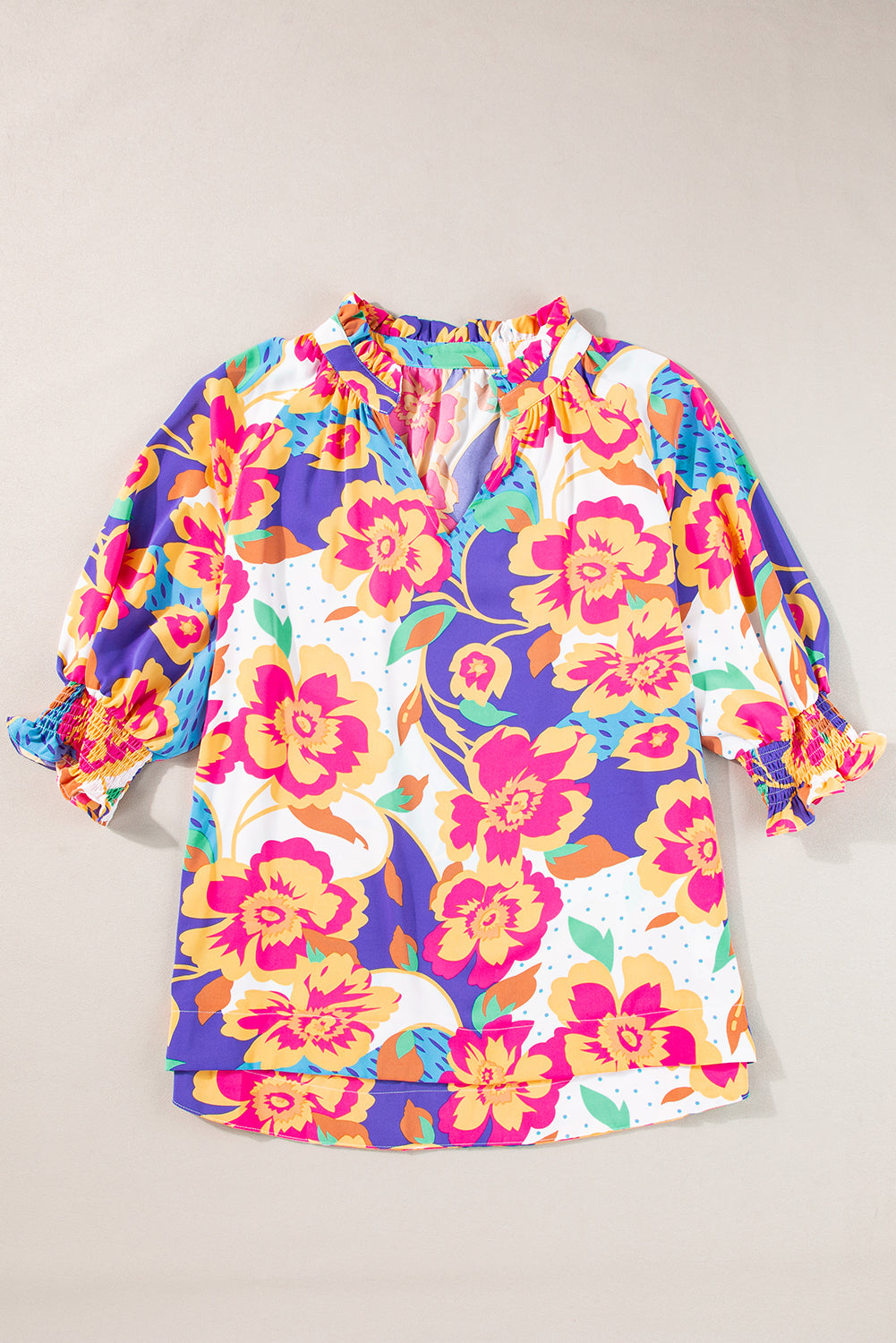 Rose Floral Print Blouse. PSCollection