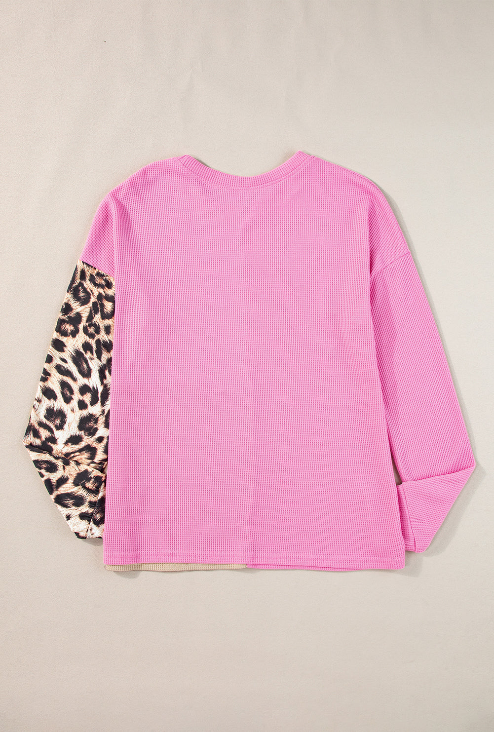 Leopard Colorblock Waffle Knit Top. GCollection