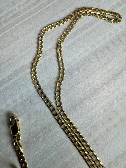 10K solid gold Cuban link chain