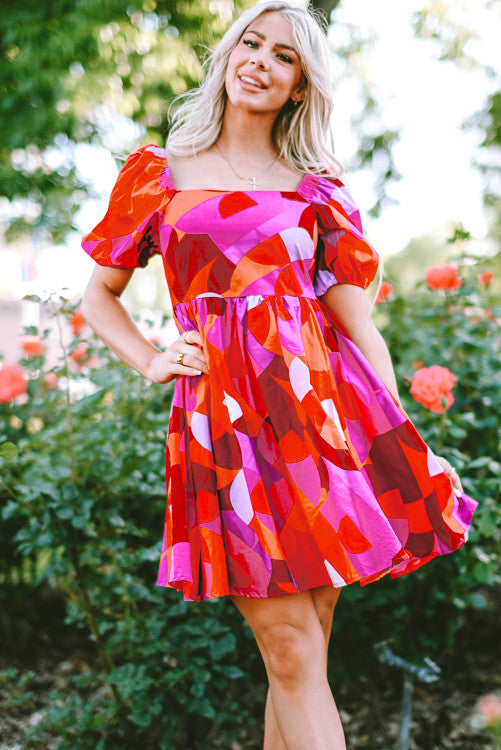 Abstract print dress