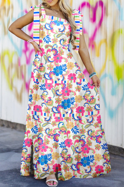 Multicolor floral maxi dress