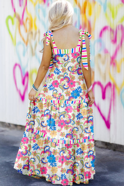 Multicolor floral maxi dress