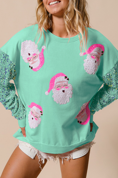 Mint and sequins Christmas sweatshirt. GCollection