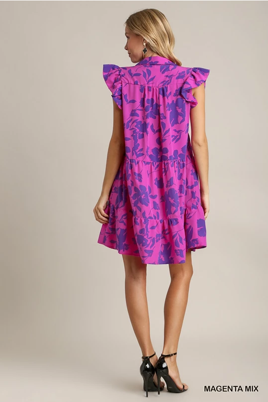 Magenta Mix floral dress. UMGEE