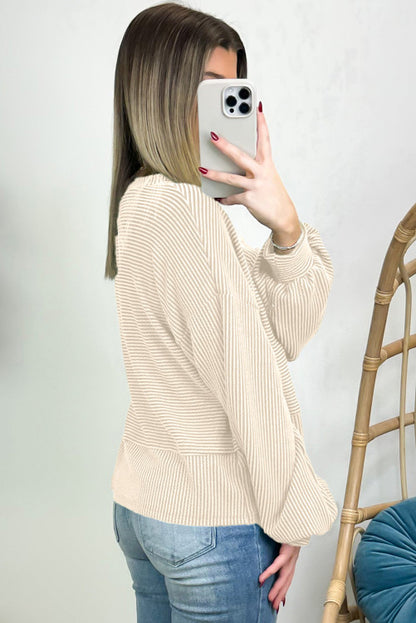 Apricot texture long sleeves shirt. WS