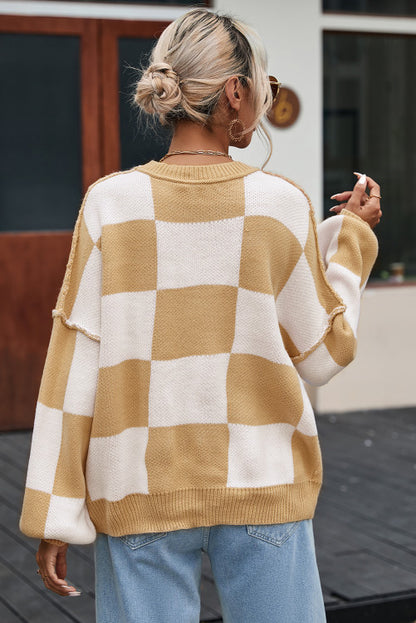 Checkered oversized sweater. GCollection