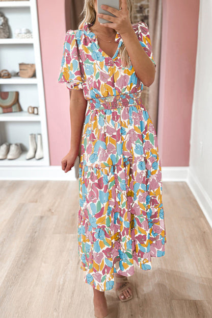 Abstract print maxi dress