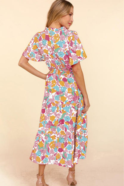 Abstract print maxi dress