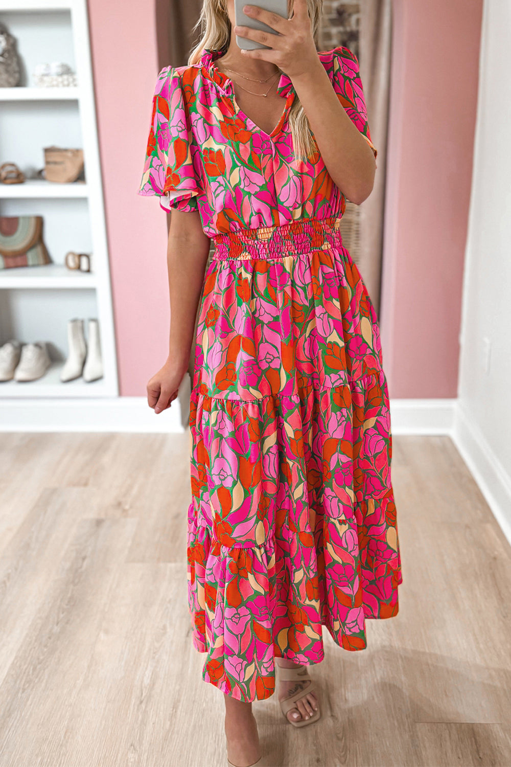 Rose Floral Maxi dress. WS