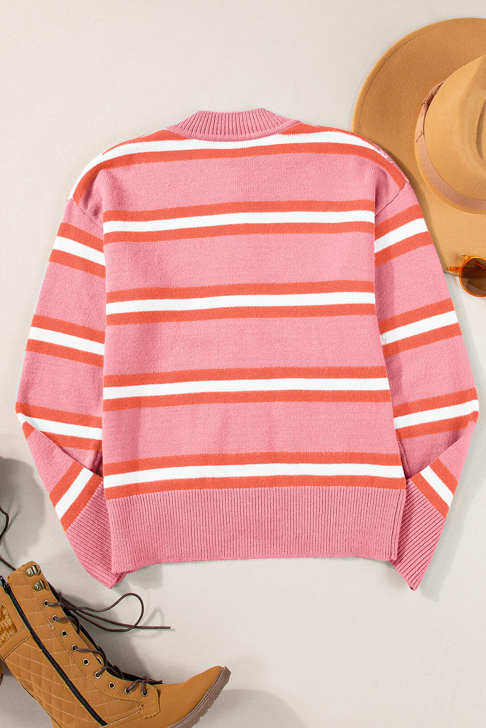 Pink Stripe Cardigan Sweater. GCollection