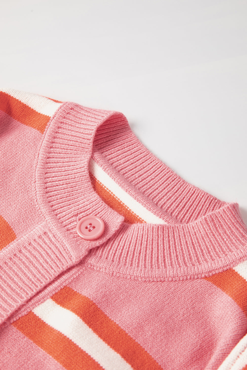 Pink Stripe Cardigan Sweater. GCollection