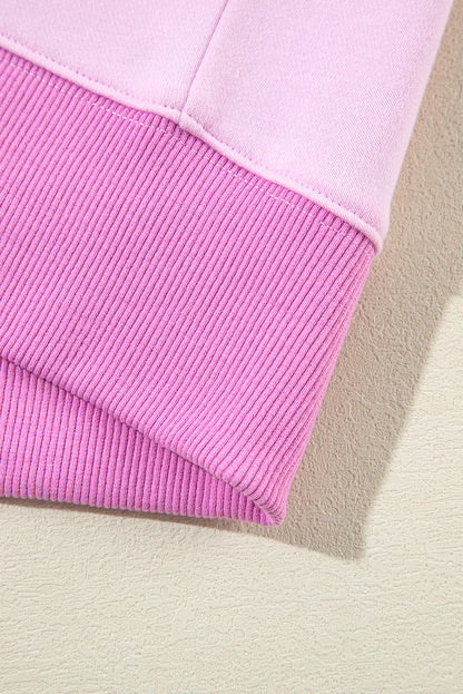 Pink Colorblock Oversize Sweatshirt. GCollection