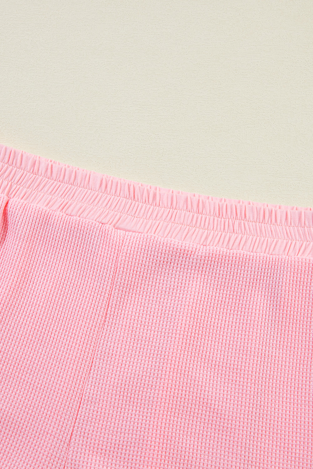 Pink Ribbed Exposed Seam Tee and Shorts Set. PSCollection