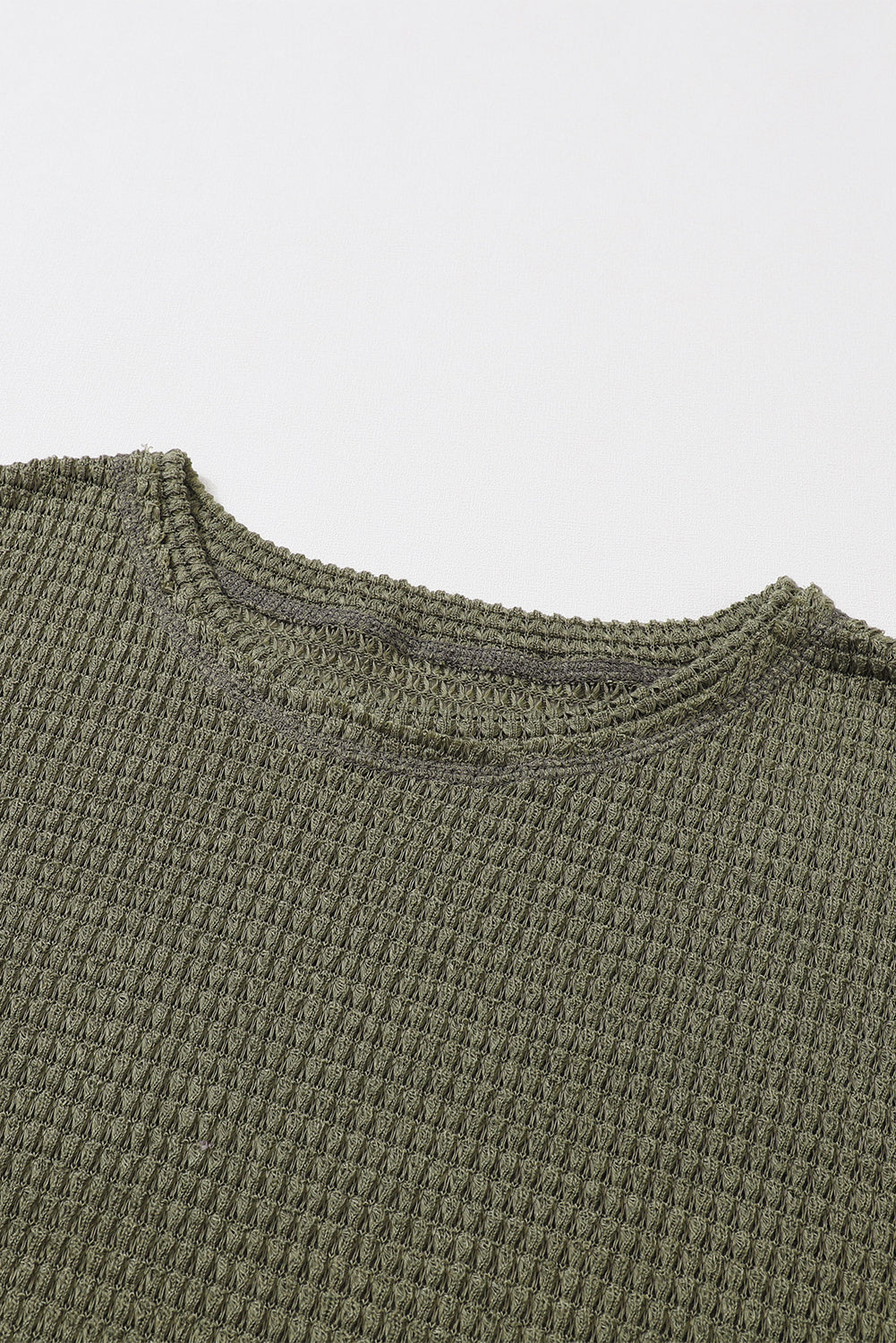 Green Waffle Knit Oversized Top. GCollection