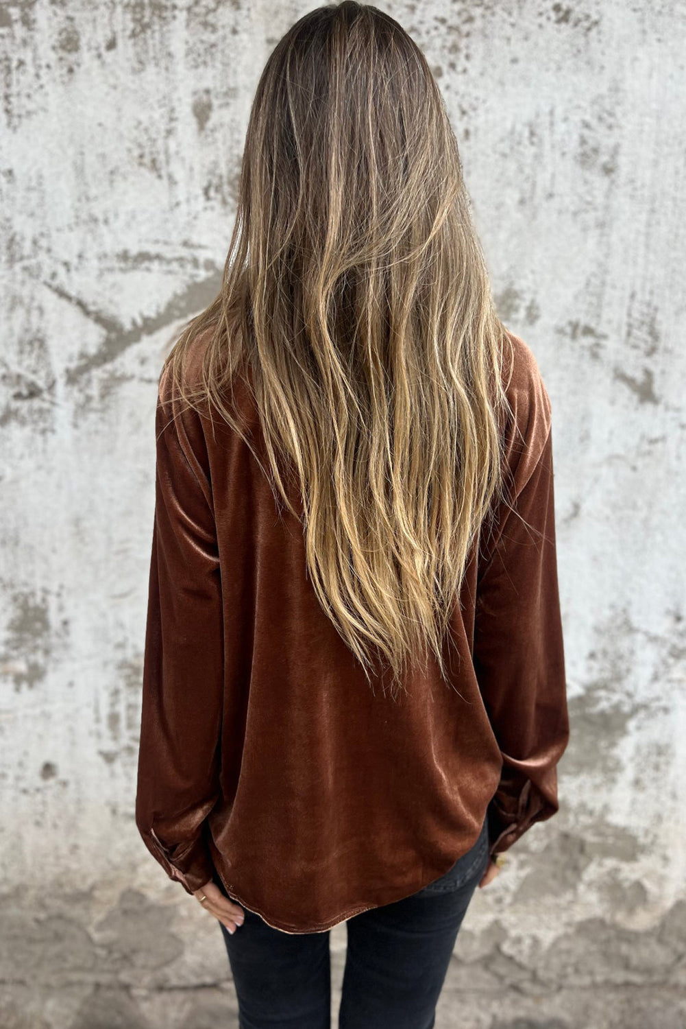 Chestnut Chest Velvet Shirt