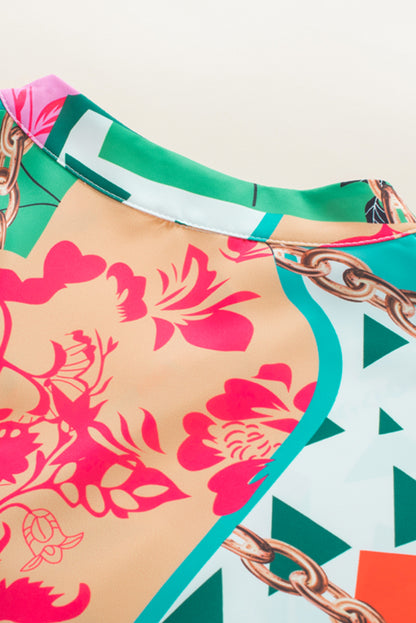Multicolour Abstract Printed Half Sleeve Dress. GCollection