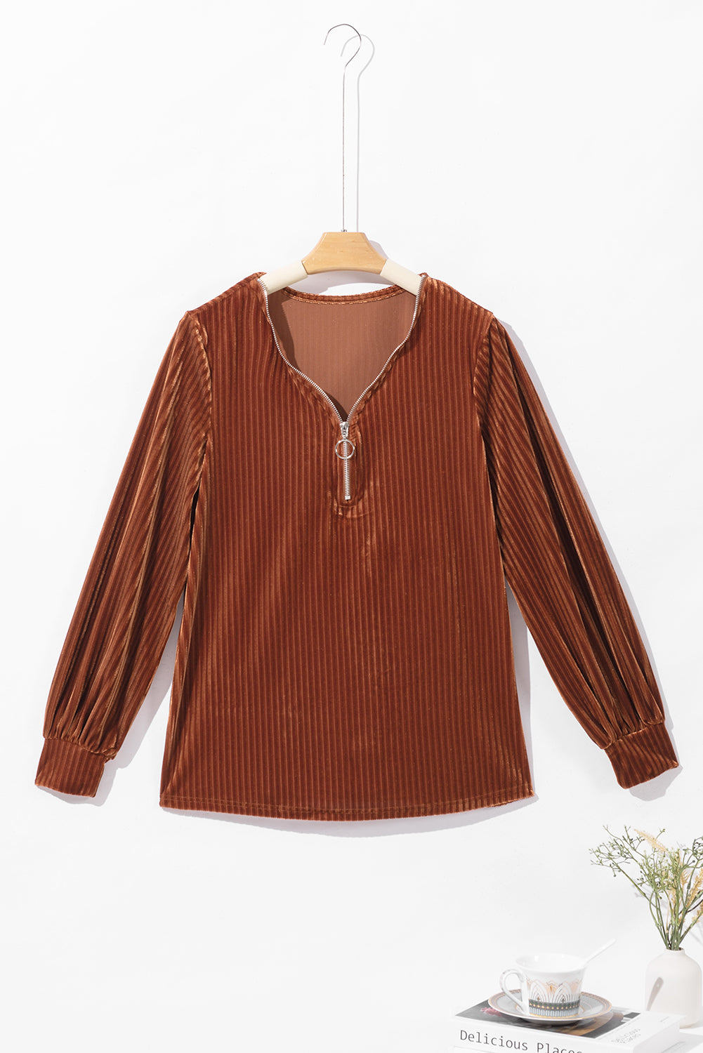 Chestnut Velvet Top. GCollection