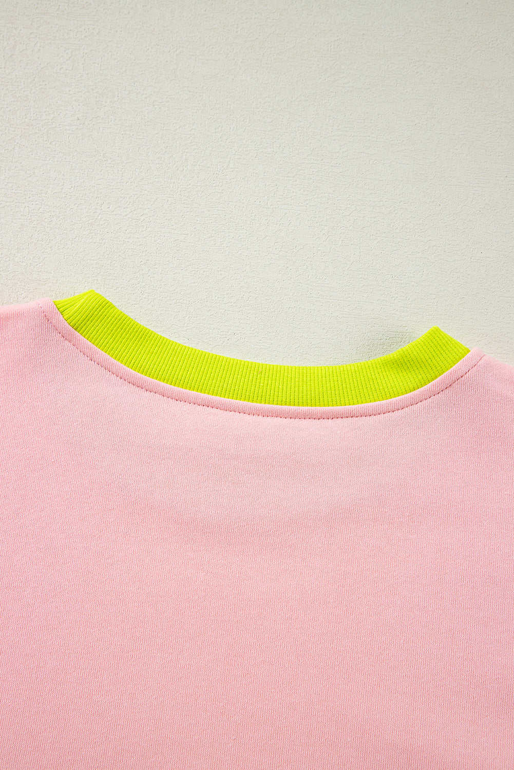 Light Pink Colorblock Patchwork Sweatshirt. PSCollection