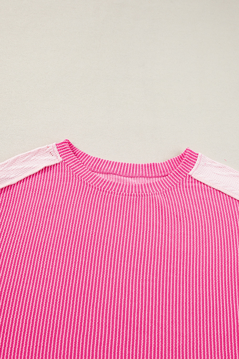 Knit Colorblock Exposed Seam Sweatshirt. GCollection