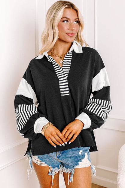 Black Striped Sweatshirt. GCollection