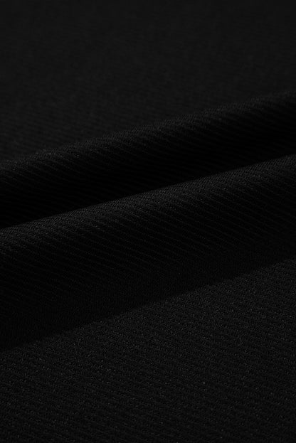Black Solid Color Sleeveless Mini Dress. GCollection