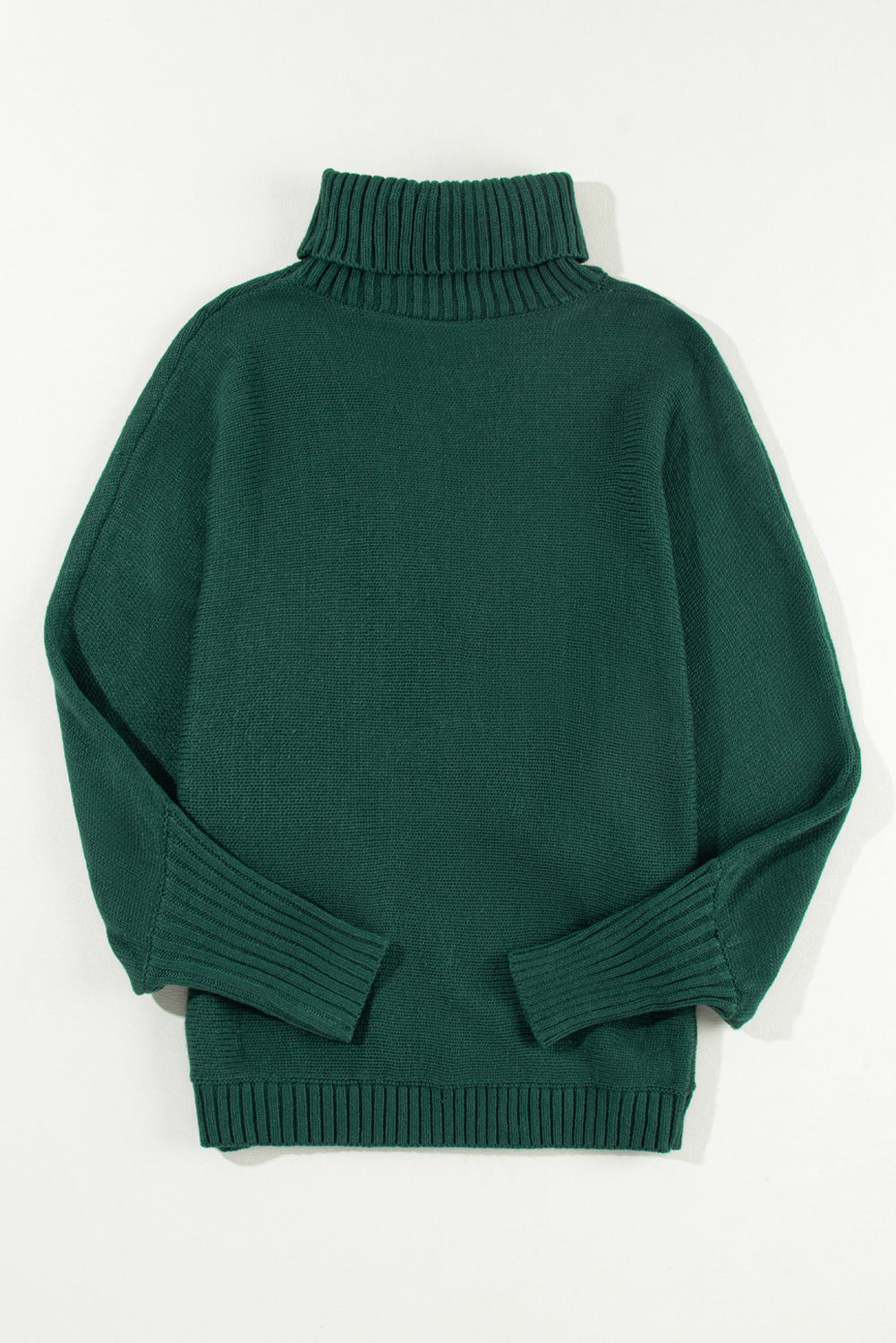 Green Merry Letter Embroidered High Neck Sweater. GCollection