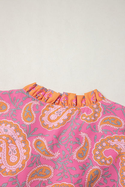 Pink Boho Paisley Floral Mixed Patchwork. PSCollection