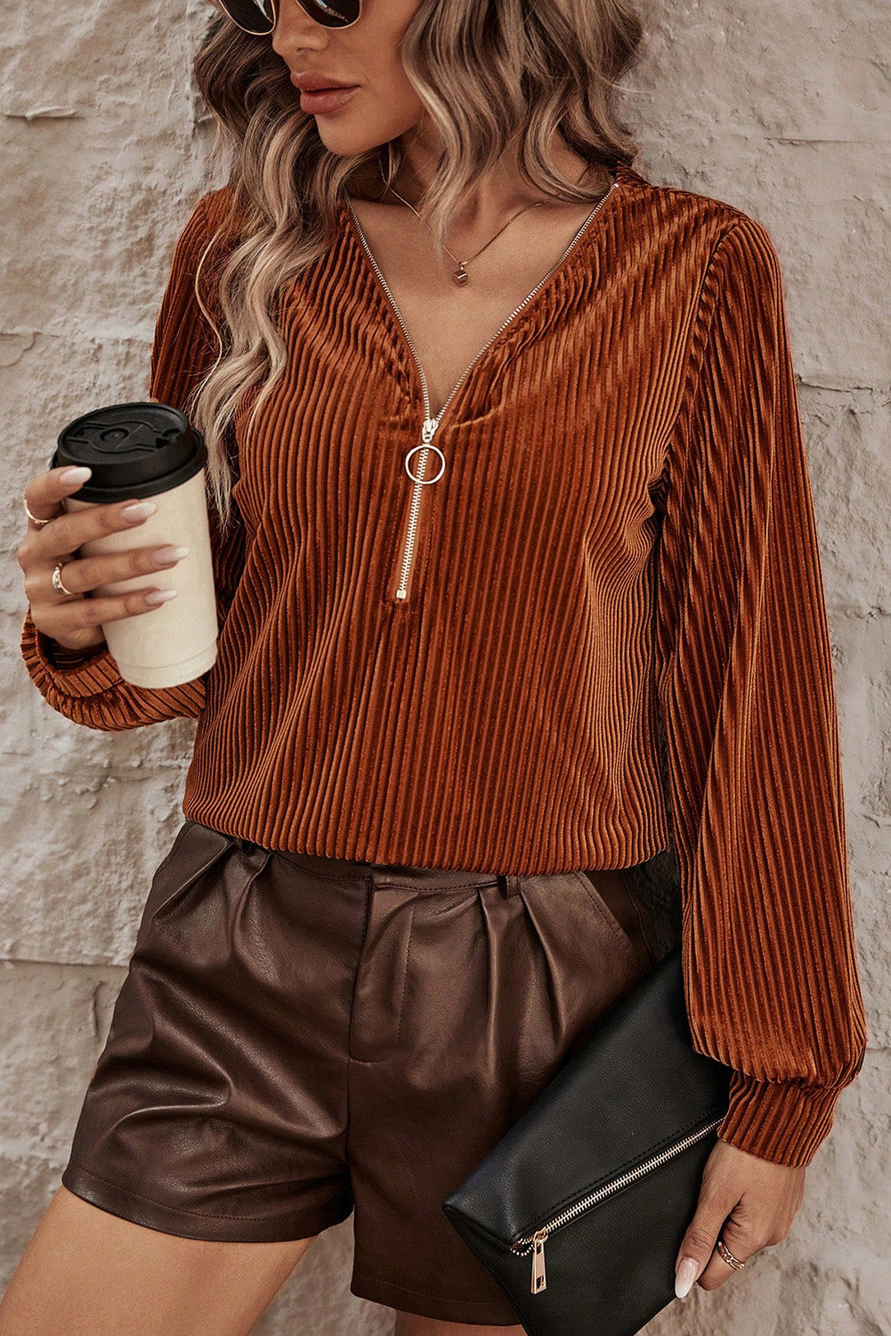 Chestnut Velvet Top. GCollection